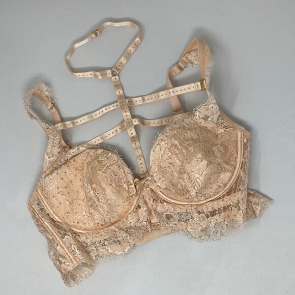 Agent Provocateur Davinah Nude Swarowski Bra 34D New - Picture 9 of 16